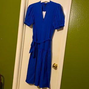 Who What Wear V-Neck Belted Dress